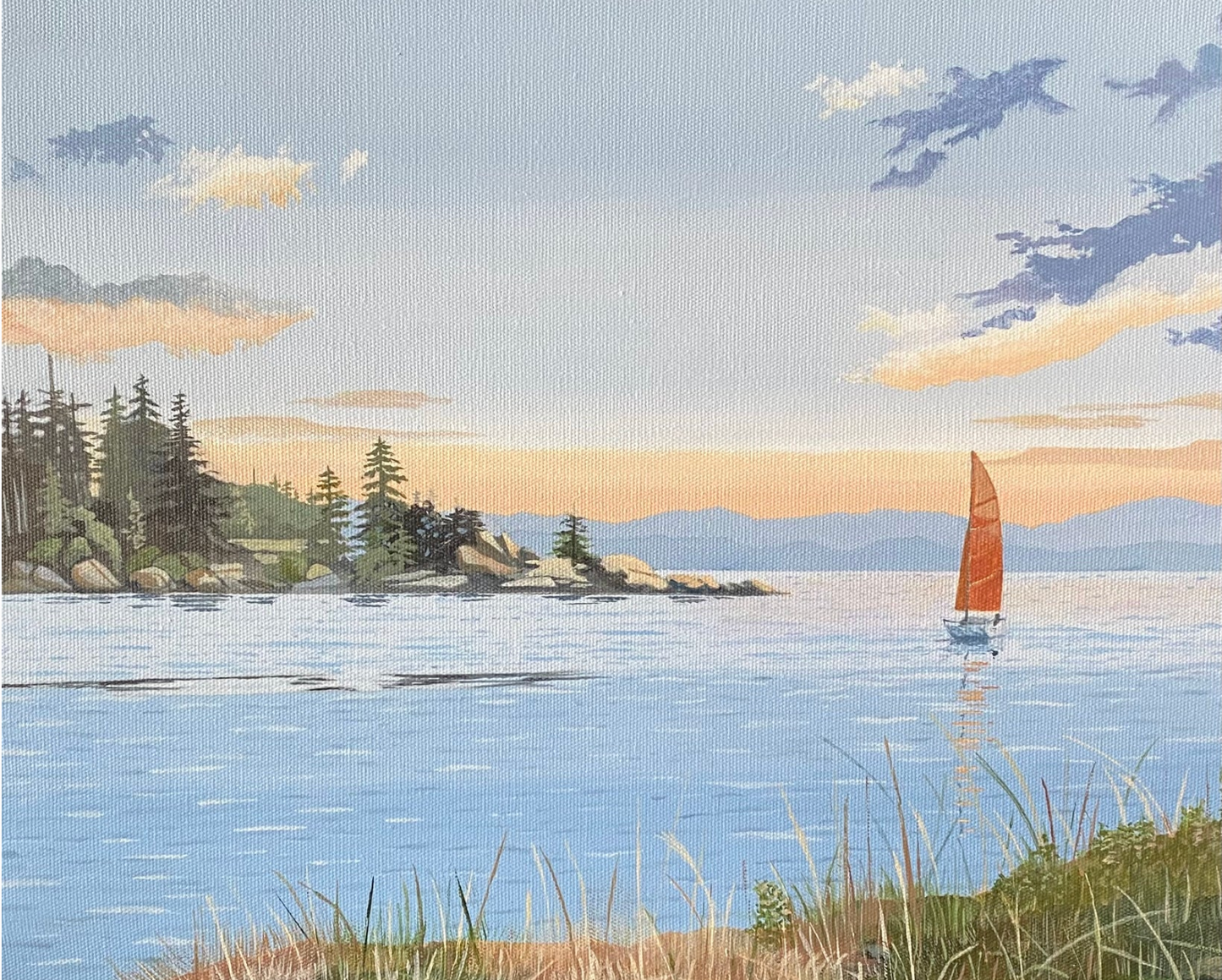 Sunset Sail giclèe 16" x 20". $325