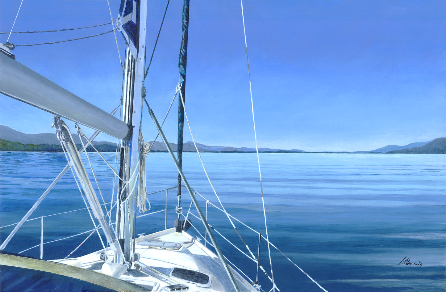 Becalmed in Paradise - Art Card