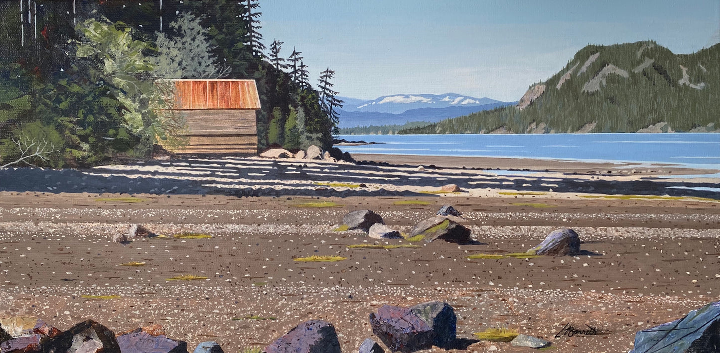 Boathouse at Cherry Point - Giclee 12" x 24"