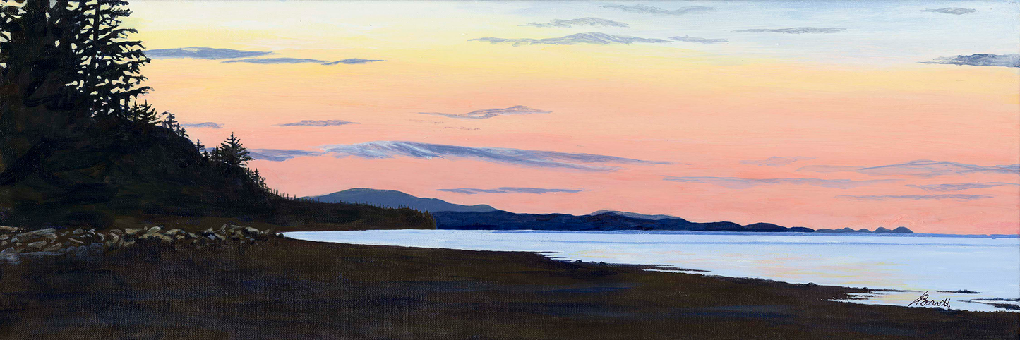 Farewell to the day - acrylic giclee printed on canvas 10" x 30"