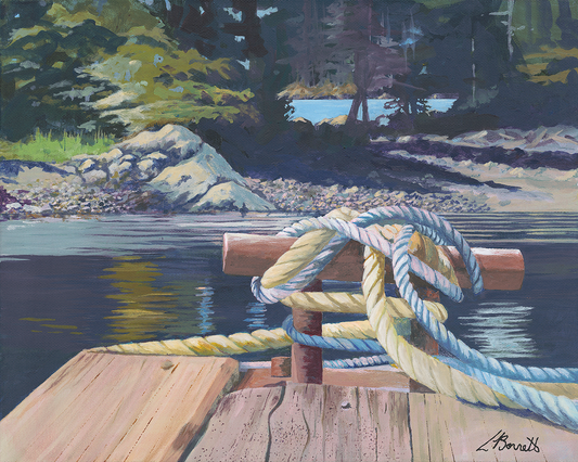 All Tied Up- Original Acrylic - 20" x 16" SOLD
