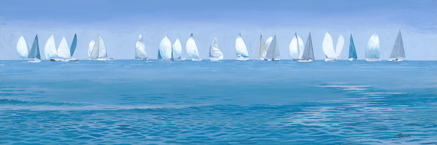 Regatta - giclee on canvas. 12" x 36"