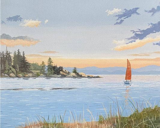 Sunset Sail giclèe 16" x 20". $325