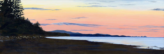 Farewell To The Day - Original Acrylic 30" x 10" (SOLD)
