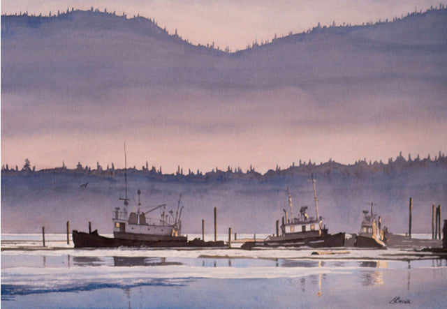 Icy Morning Cowichan Bay - Art Card